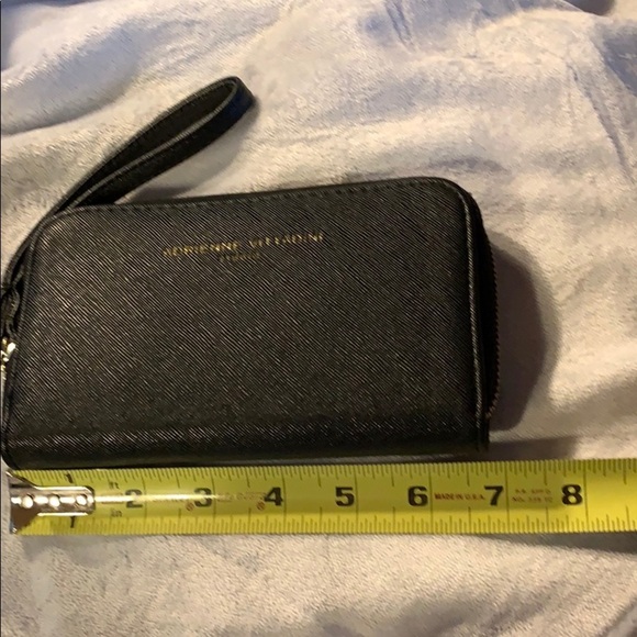 Adrienne Vittadini Studio Wristlet - Black w/Gold - Picture 7 of 7
